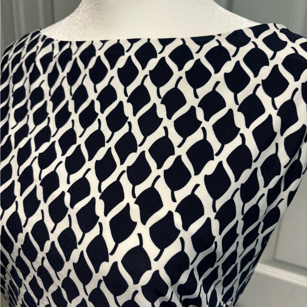 Ralph Lauren Navy/White Jersey Dress SZ 10 - Picture 3 of 5